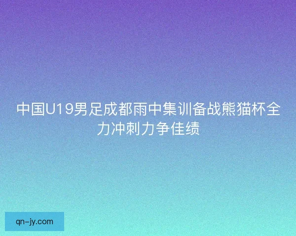 中国U19男足成都雨中集训备战熊猫杯全力冲刺力争佳绩
