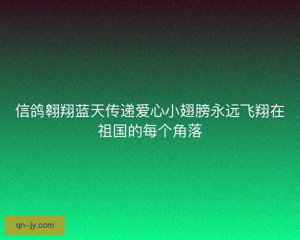 信鸽翱翔蓝天传递爱心小翅膀永远飞翔在祖国的每个角落
